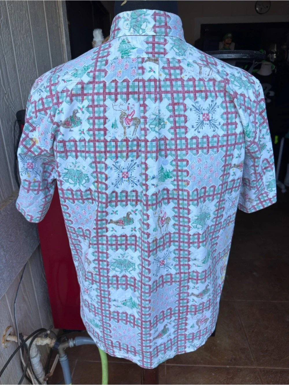 RARE Vintage 1989 Reyn Spooner Mele Kalikimaka Button Front Christmas Shirt Sz M
